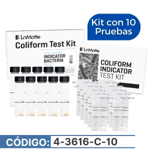 Kit para determinar ausencia o presencia de coliformes, 10 pruebas